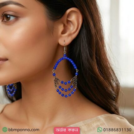 Blue Ball Earrings