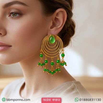 Green Galaxy Earrings