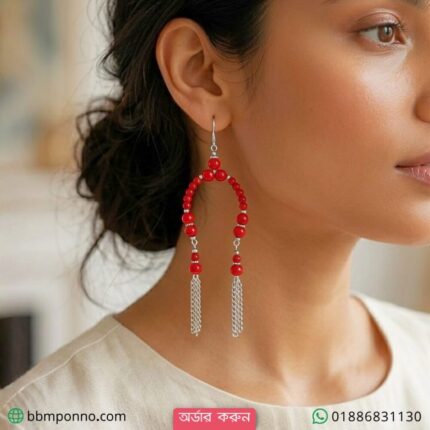 Red Ball Earrings